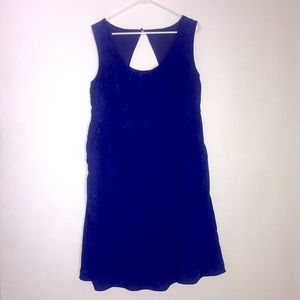 Torrid blue floral embossed dress size 12